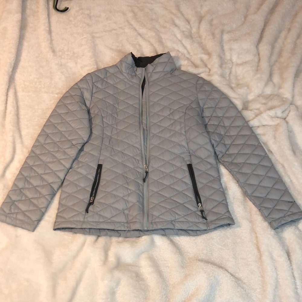 Free country gray Jacket zip up pockets